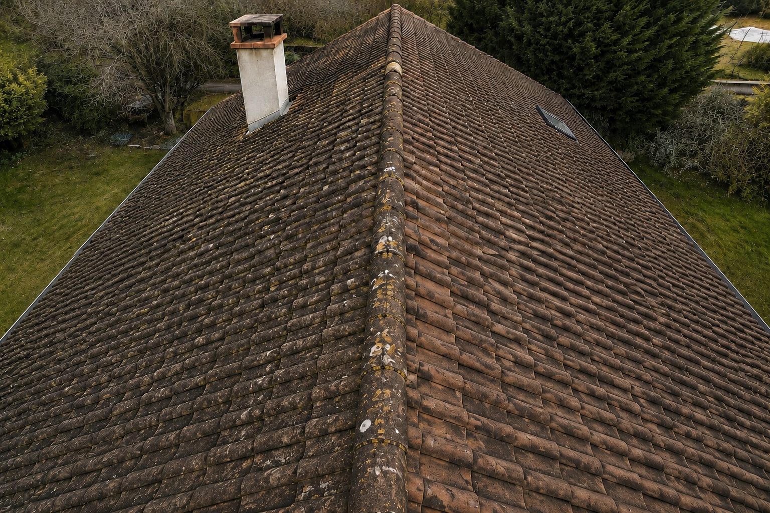 Démoussage avant travaux
